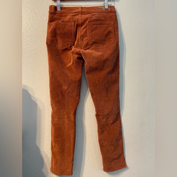 Paige Dark Argan Corduroy Hoxton Ankle Pants Size 27 - Picture 2 of 12